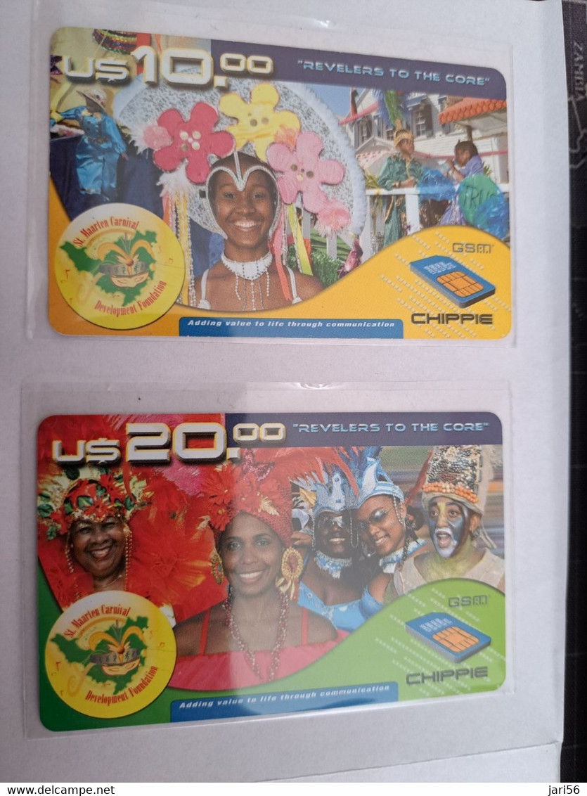 St MAARTEN US $10,- + US$ 20,- CARNIVAL PARADE AND COSTUMES FINE USED CARDS 2006 **10805** - Antilles (Netherlands)