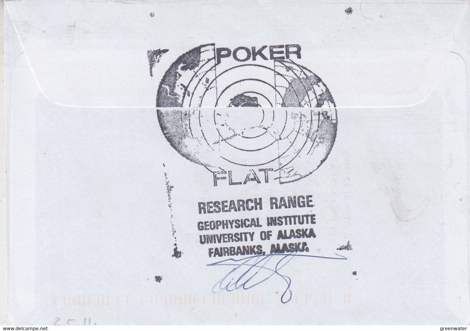 Alaska 2002 Poker Flat Range Geophysical Institute Signature  Ca Steele Branch Fairbanks DEC 6 2002 (FB168B) - América Del Norte