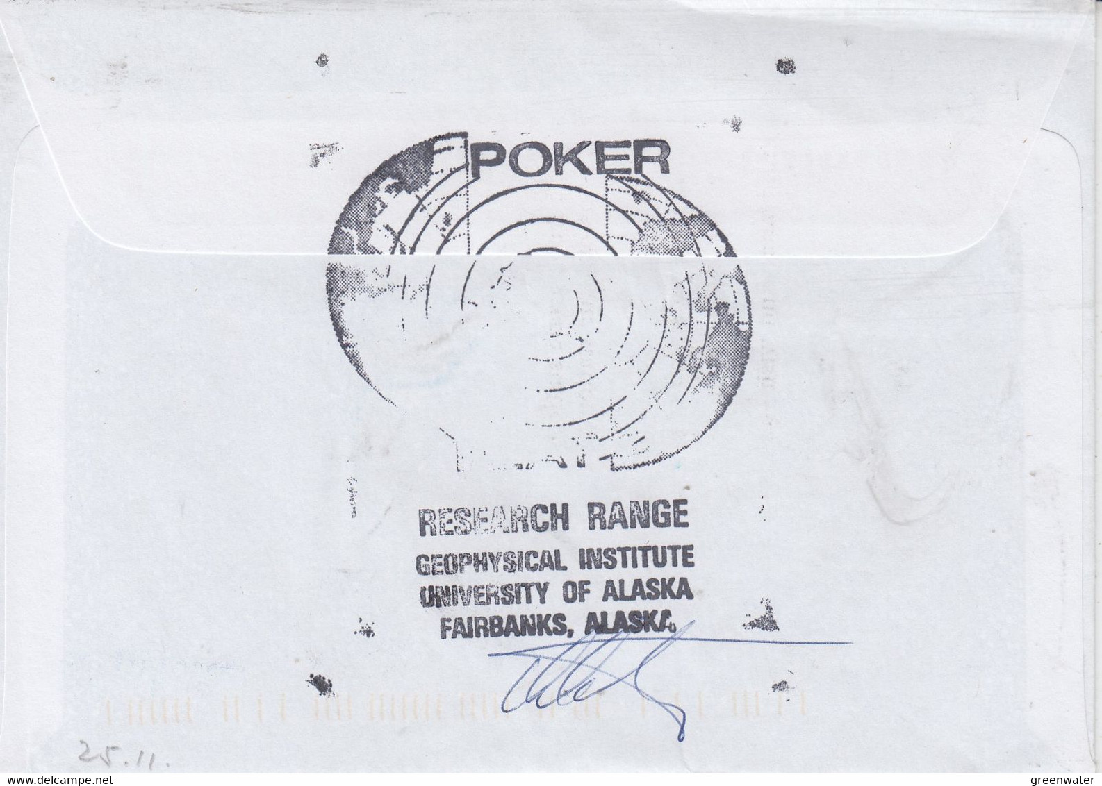 Alaska 2002 Poker Flat Range Geophysical Institute Signature  Ca Steele Branch Fairbanks DEC 6 2002 (FB168C) - North  America