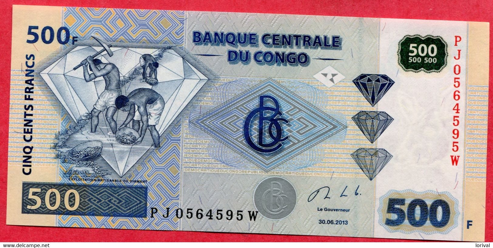 500 Francs 2013 Neuf 2 Euros - Republik Kongo (Kongo-Brazzaville)