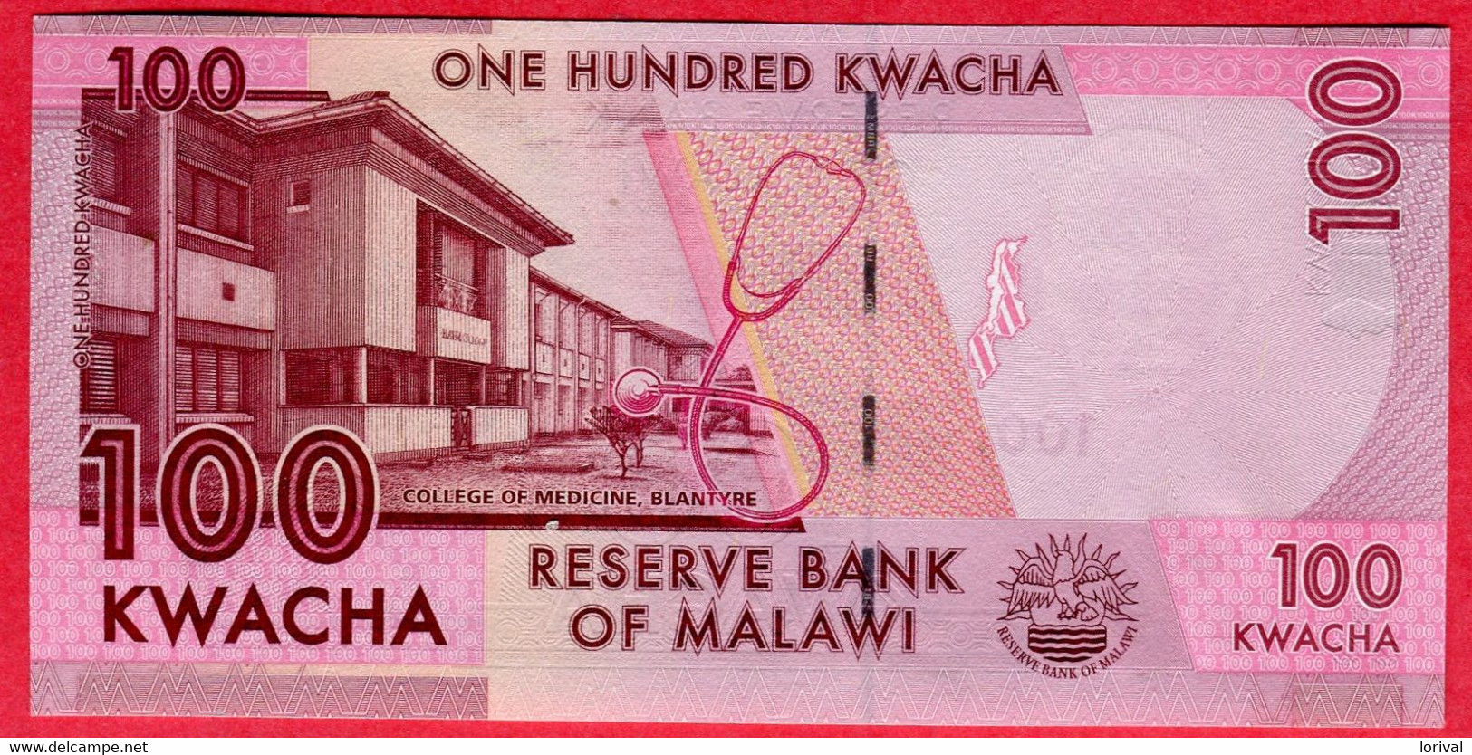 100 Kwacha 2016 Neuf 2 Euros - Malawi