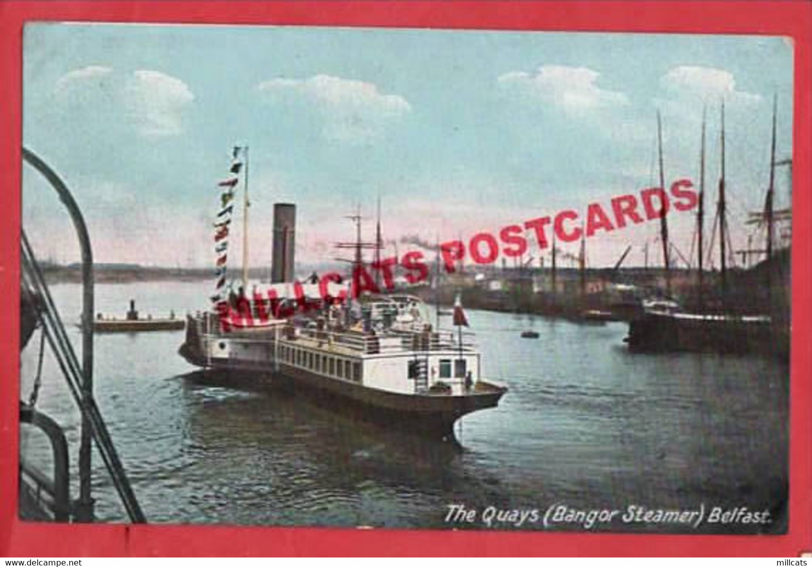 NORTHERN IRELAND   CO DOWN BANGOR    THE QUAYS   + PADDLE STEAMER - Down