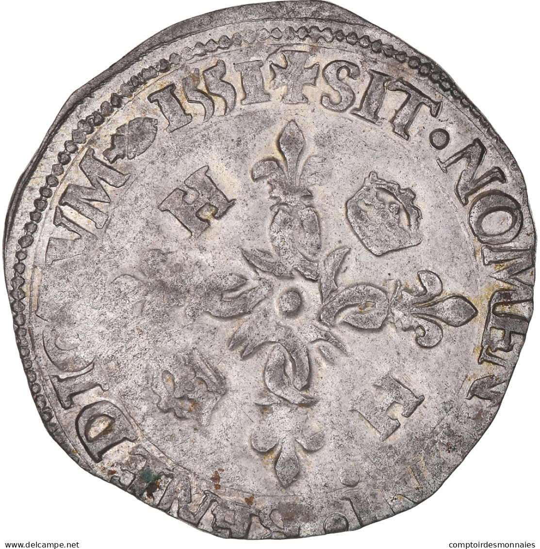 Monnaie, France, Henri II, Douzain Aux Croissants, 1551, Rennes, TTB, Billon - 1547-1559 Henry II