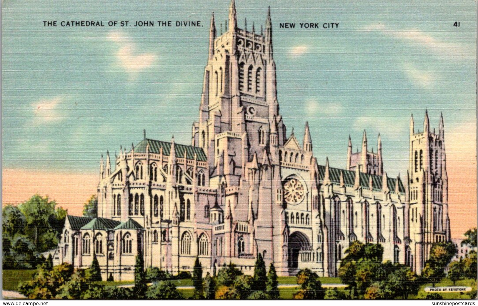 New York City The Cathedral Of St John The Divine 1944 - Chiese