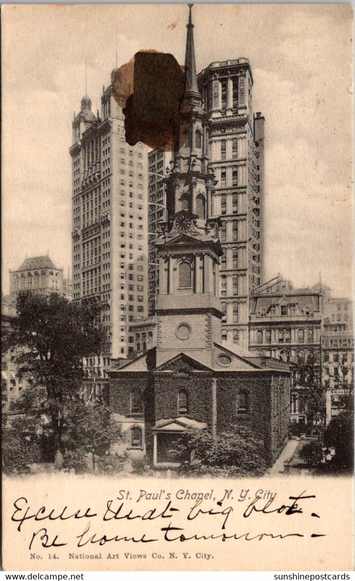 New York City St Paul's Cathedral 1904 - Churches
