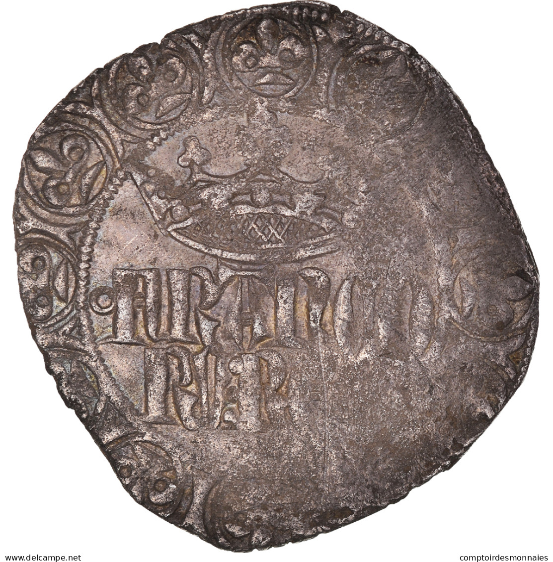 Monnaie, France, Jean II Le Bon, Gros à La Couronne, TTB, Billon, Duplessy:305 - 1350-1364 Jan II Van Frankrijk (De Goede)