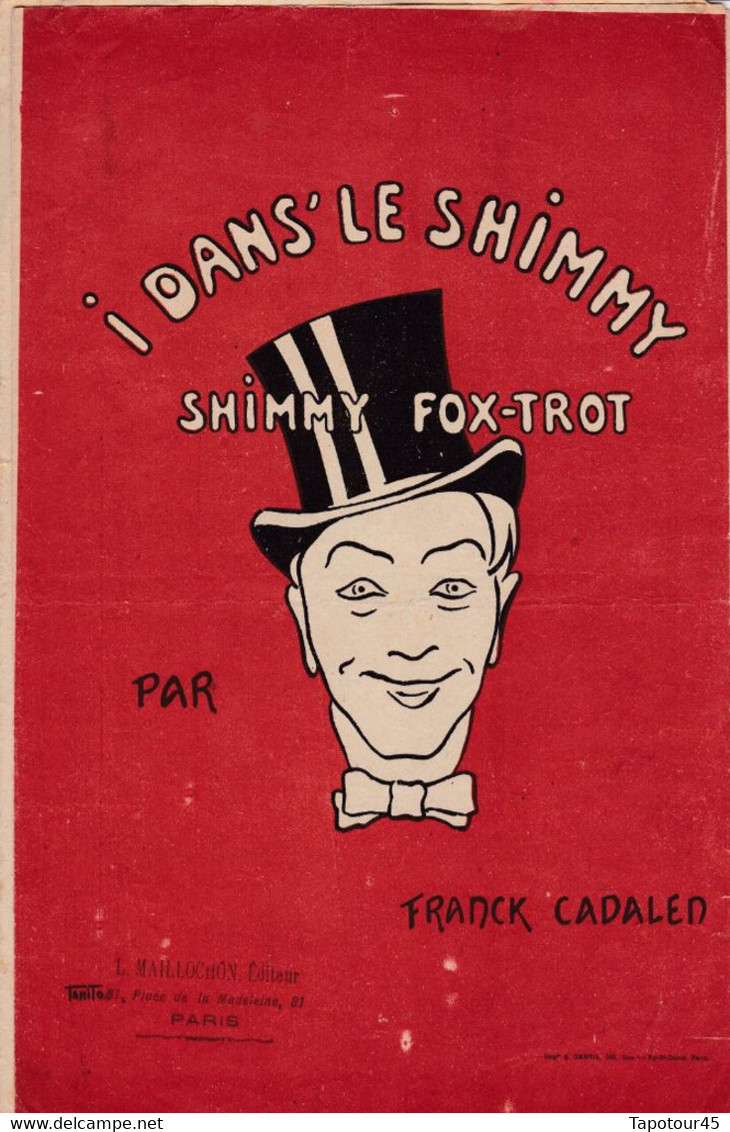 I Dans Le Shimmy	Chanteur	Franck Cadaled	Partition Musicale Ancienne > 	24/8/22 - Vocales