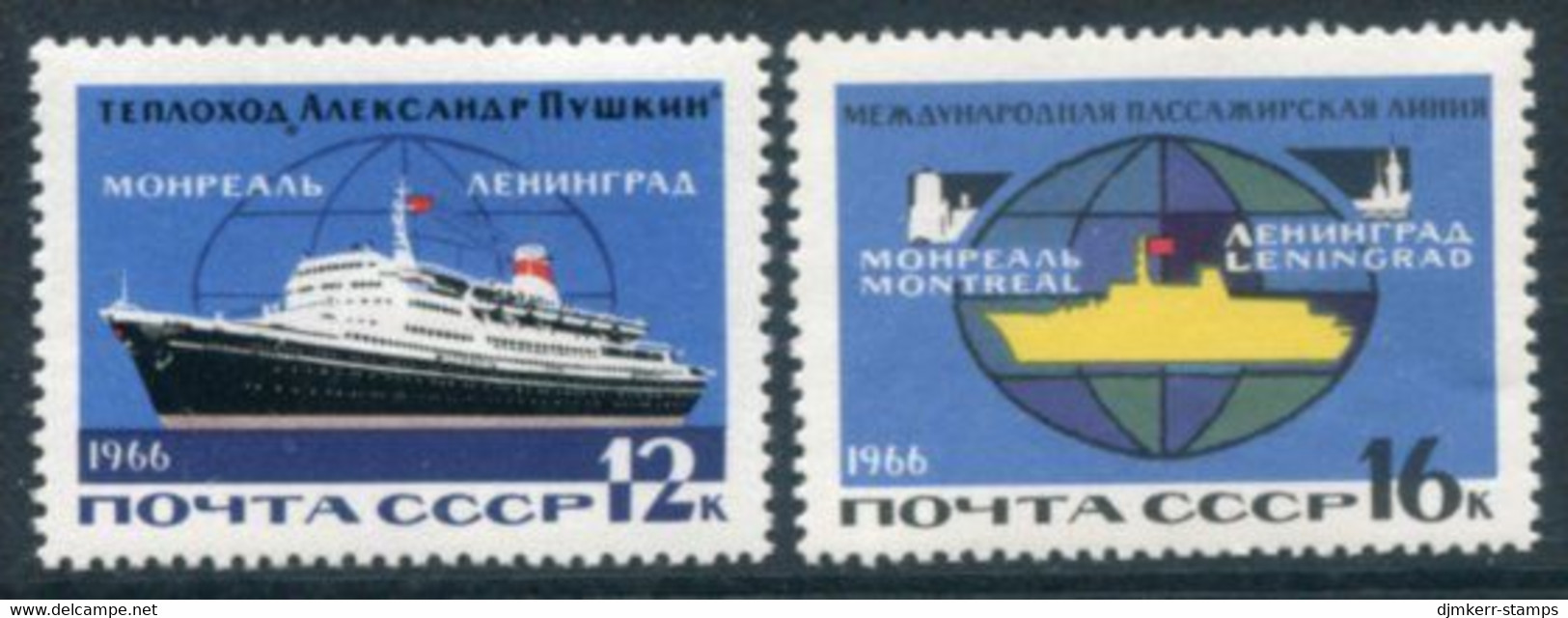 SOVIET UNION 1966 Sea Transport MNH / **  Michel 3196-97 - Nuovi