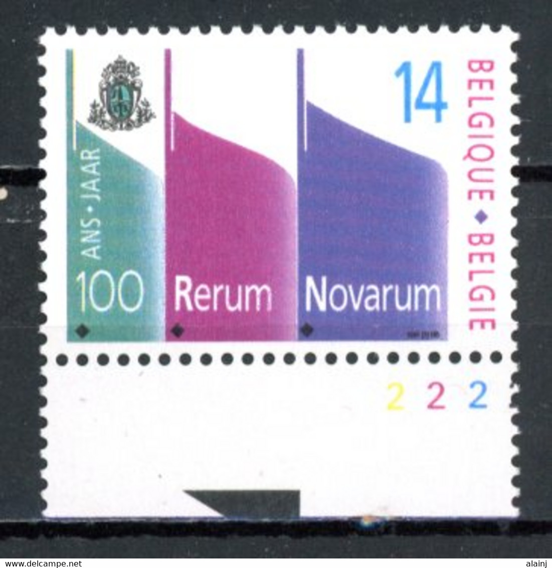 BE  2408  XX   ----  Rerum Novarum  --  N° De Planche 2 - 1991-2000