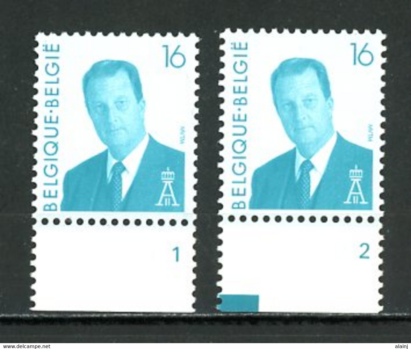 BE  2535  XX   ----  Roi Albert II Type MVTM  --  Pl.  1 Et 2  --  Papier P5 - 1991-2000