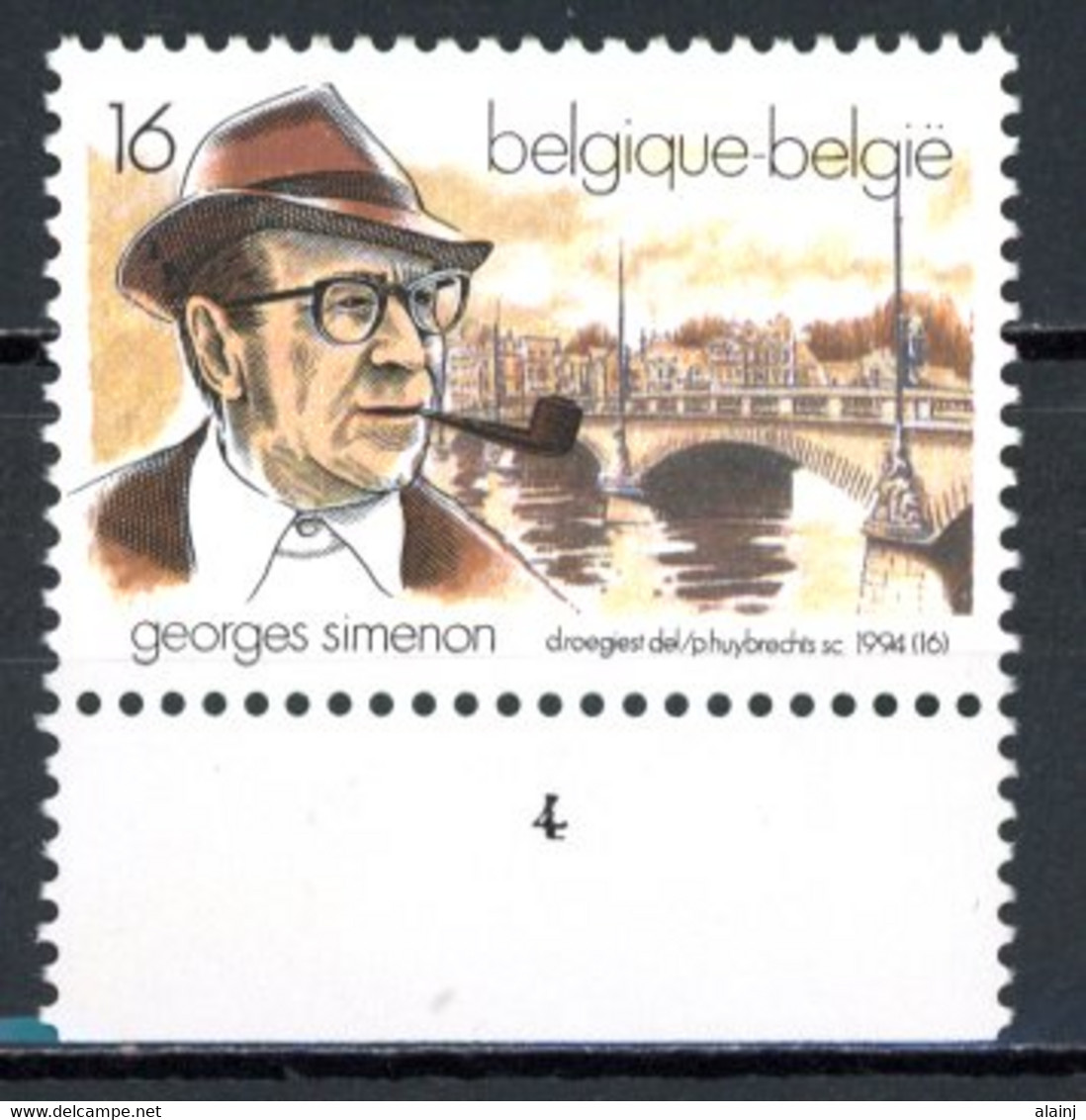 BE  2579  XX   ----  Georges Simenon   --  N° De Planche 4 - 1991-2000