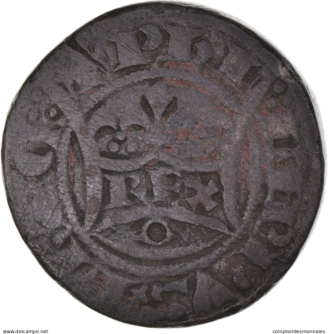 Monnaie, France, Philippe VI, Piéfort, Double Tournois, TB+, Billon - 1328-1350 Philippe VI Le Fortuné
