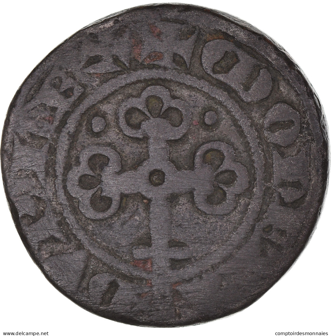Monnaie, France, Philippe VI, Piéfort, Double Tournois, TB+, Billon - 1328-1350 Philippe VI Le Fortuné