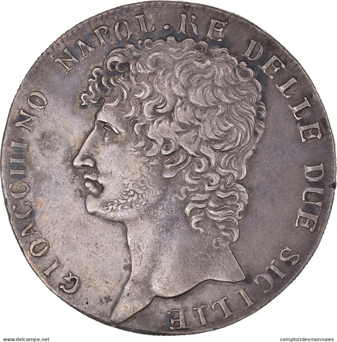Monnaie, États Italiens, NAPLES, Joachim Murat, Piastra, 12 Carlini, 1809 - Naples & Sicile