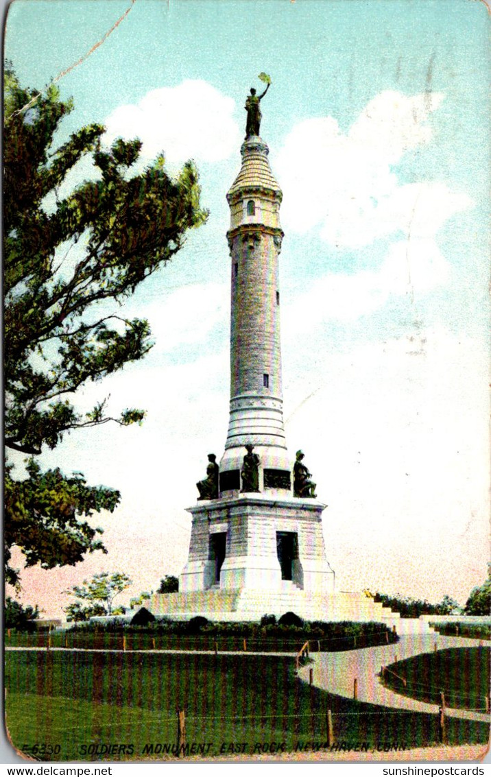 Connecticut New Haven East Rock Park Soldiers Monument 1912 - New Haven
