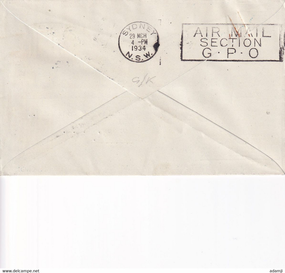 NEW ZEALAND 1934 TRANS-TASMAN AI MAIL COVER. - Covers & Documents