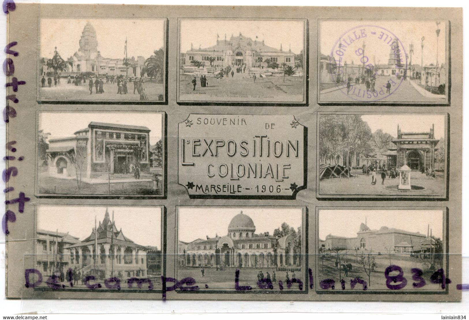 - Souveni De L'Exposition Coloniale De Marseille - 1906, Multi Vues, 9 Vues, Non écrite,  TTBE, Scans. - Expositions Coloniales 1906 - 1922