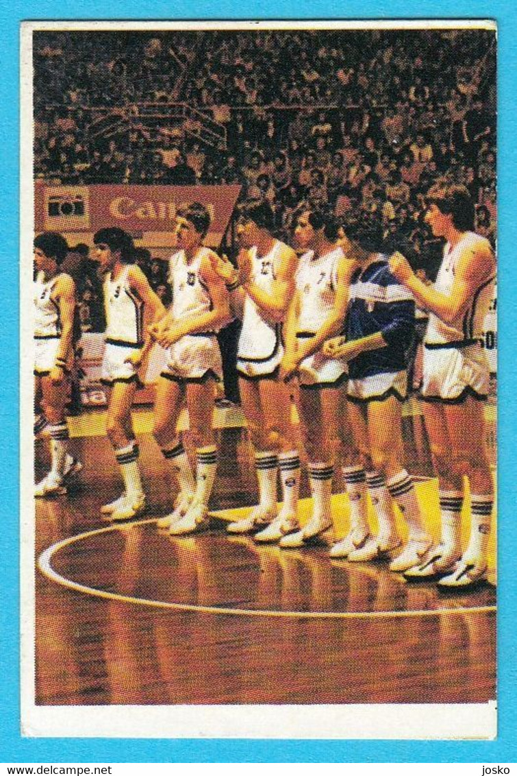 MEDITERRANEAN GAMES 1979 - ITALY BASKETBALL TEAM (Yugoslav Old Rare Mint Card ) Basket-ball Pallacanestro Italia - Altri & Non Classificati