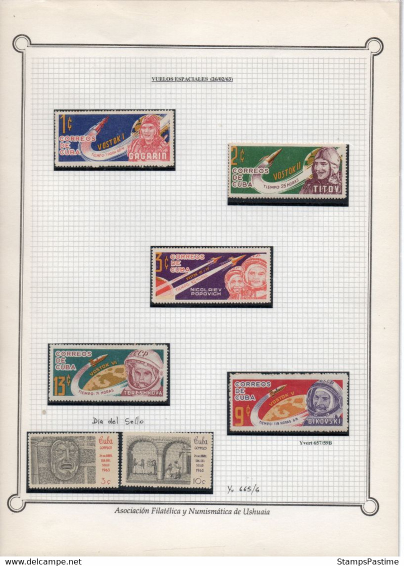 CUBA Colección Nueva montada en Filaband en Folios años 1962-63: todas Series Completas – Valorizada en € 200,00