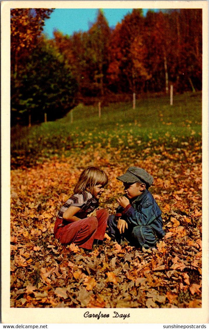 West Virginia Greetings From Parkersburg Carefree Days Children Playing 1964 - Parkersburg