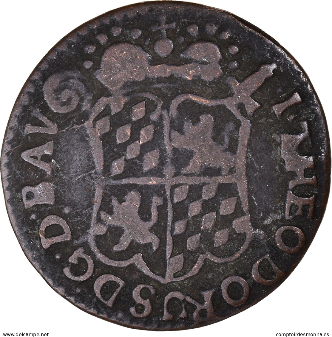 Monnaie, Liège, John Theodore, Liard, 1745, Liege, TB+, Cuivre, KM:150 - Autres & Non Classés