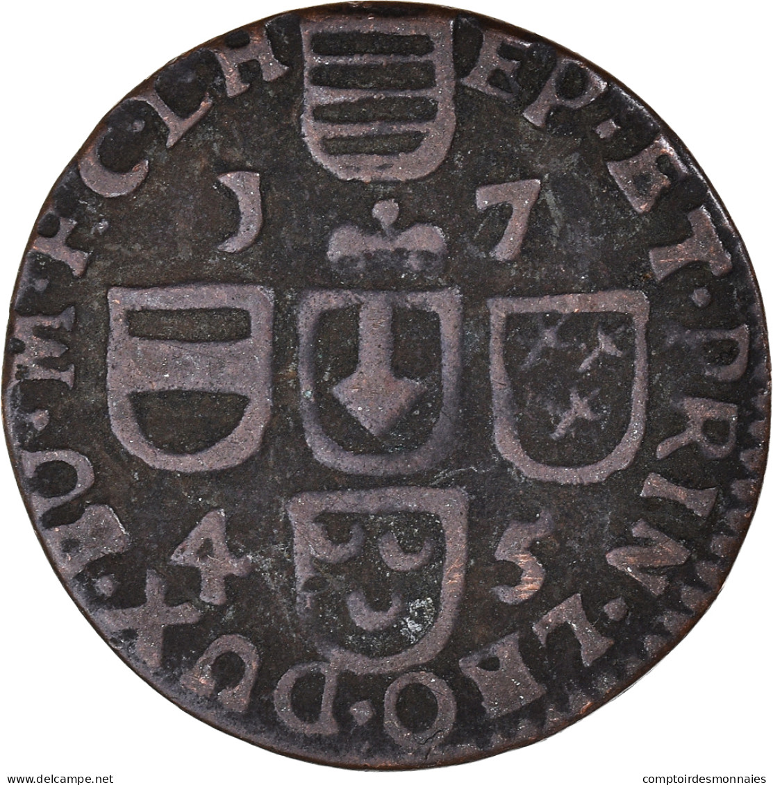 Monnaie, Liège, John Theodore, Liard, 1745, Liege, TB+, Cuivre, KM:150 - Autres & Non Classés
