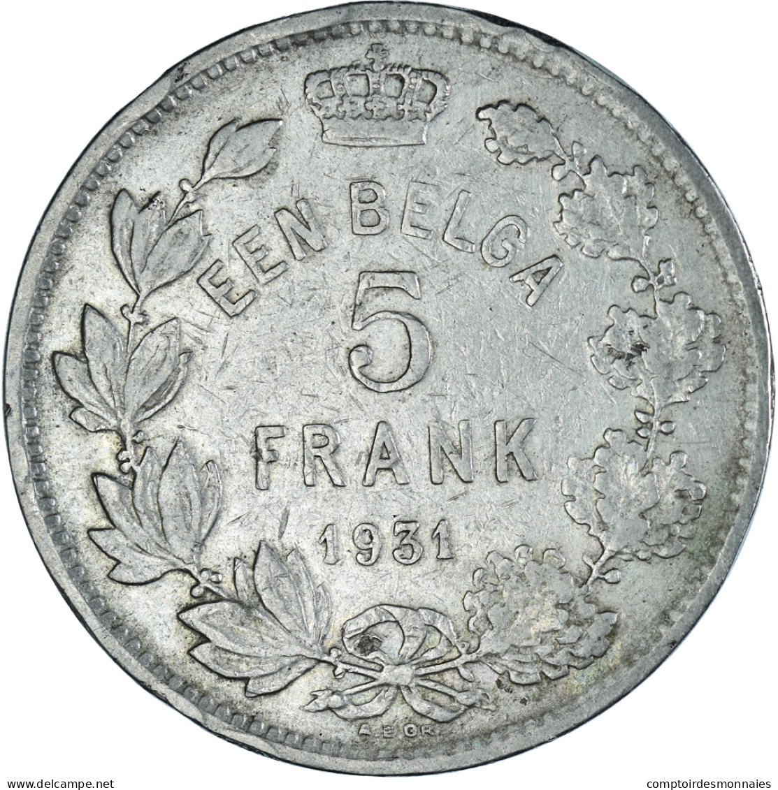 Monnaie, Belgique, Albert I, 5 Francs, 5 Frank, 1931, Bruxelles, TB+, Nickel - 5 Francs & 1 Belga