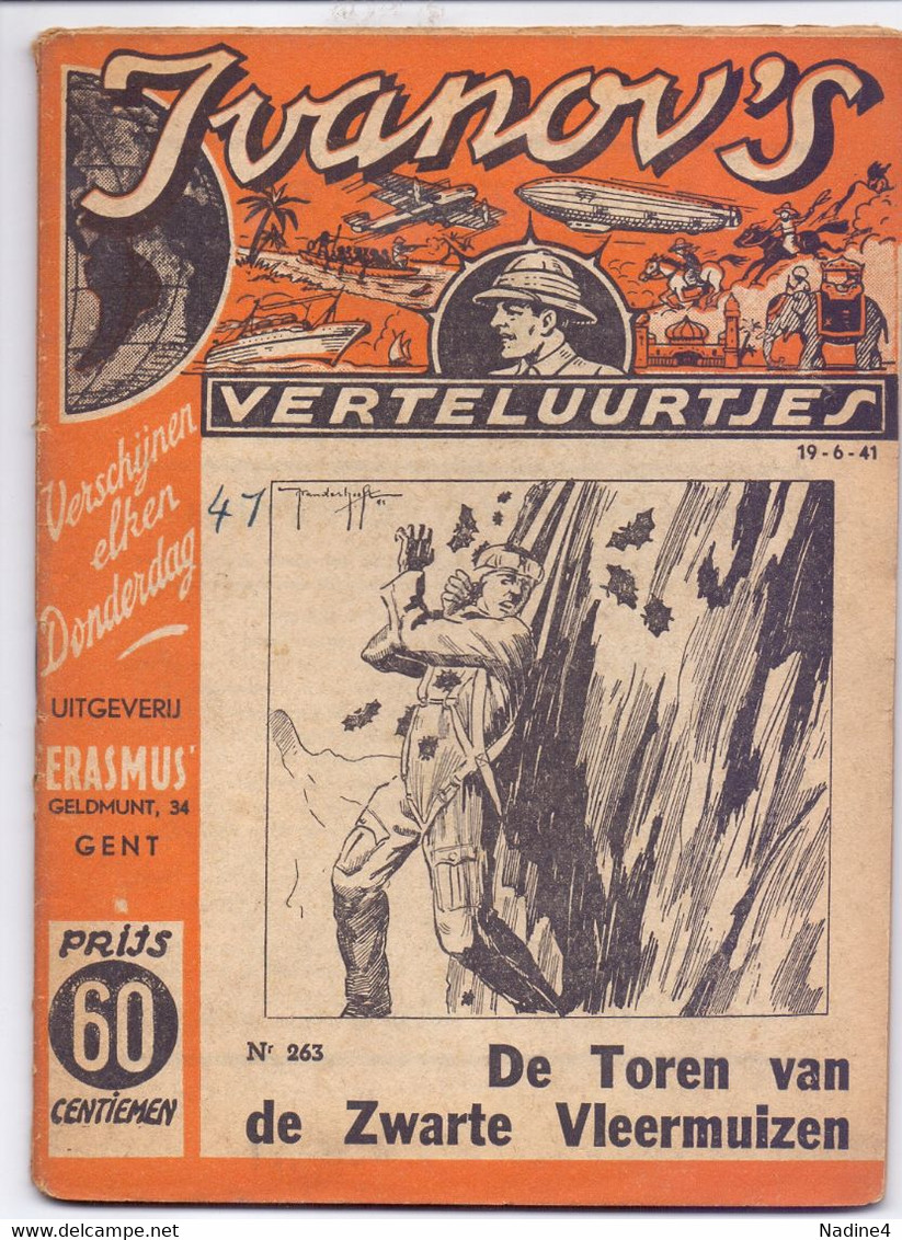 Tijdschrift Ivanov's Verteluurtjes - N° 263  De Toren Van De Zwarte Vleermuizen - Sacha Ivanov - Uitg. Erasmus Gent 1941 - Giovani