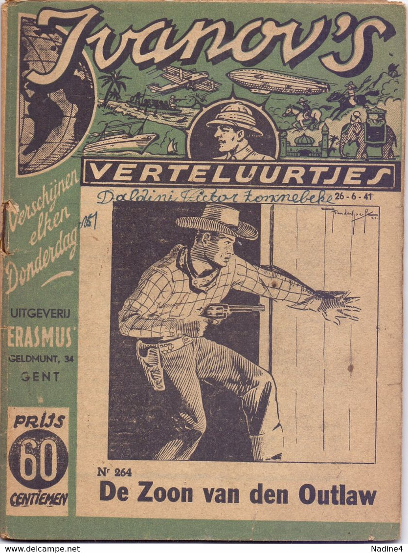 Tijdschrift Ivanov's Verteluurtjes - N° 264 - De Zoon Van De Outlaw - Sacha Ivanov - Uitg. Erasmus Gent - 1941 - Giovani