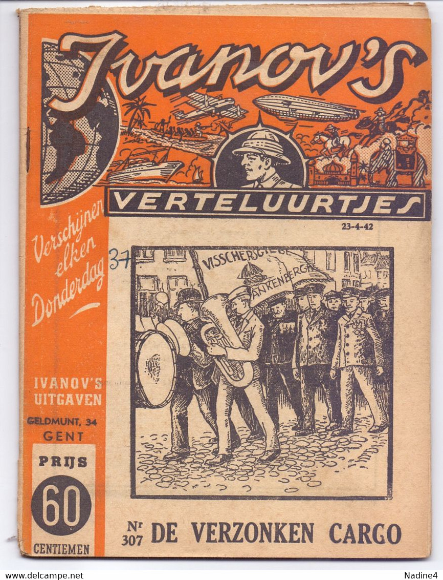 Tijdschrift Ivanov's Verteluurtjes - N° 307 - De Verzonken Cargo - Sacha Ivanov - Uitg. Erasmus Gent - 1942 - Juniors