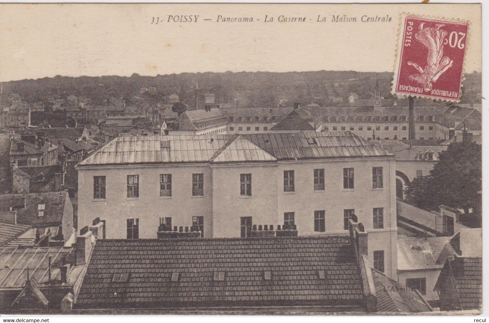 YVELINES - 33 -  POISSY - Panorama - La Caserne - La Maison Centrale  ( - Timbre à Date De 19.. ? ) - Poissy