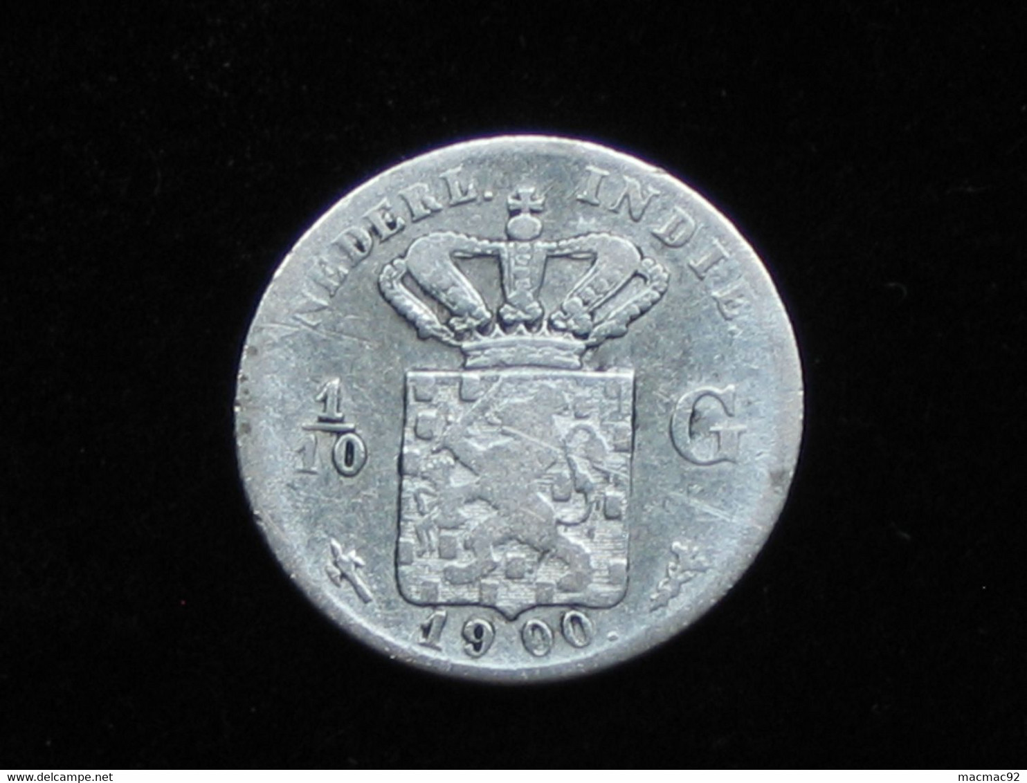 PAYS BAS Indes Orientales Néerlandaises  1/10 Gulden 1900 - Willem III / Wilhelmina   ***** EN ACHAT IMMEDIAT ***** - Indes Néerlandaises