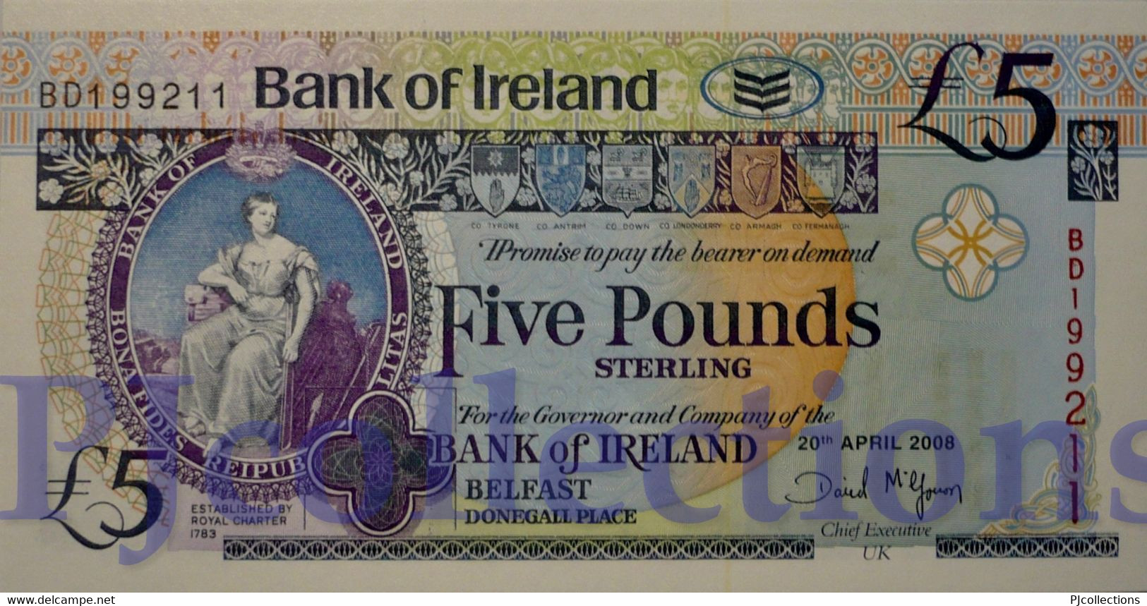 NORTHERN IRELAND 5 POUNDS 2008 PICK 83 UNC - Irland