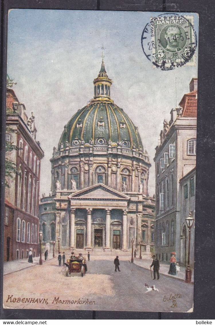 Danemark - Carte Postale De 1911 - Oblit Kjobenhavn - Exp Vers Berchem - Vue église Marmor - Briefe U. Dokumente