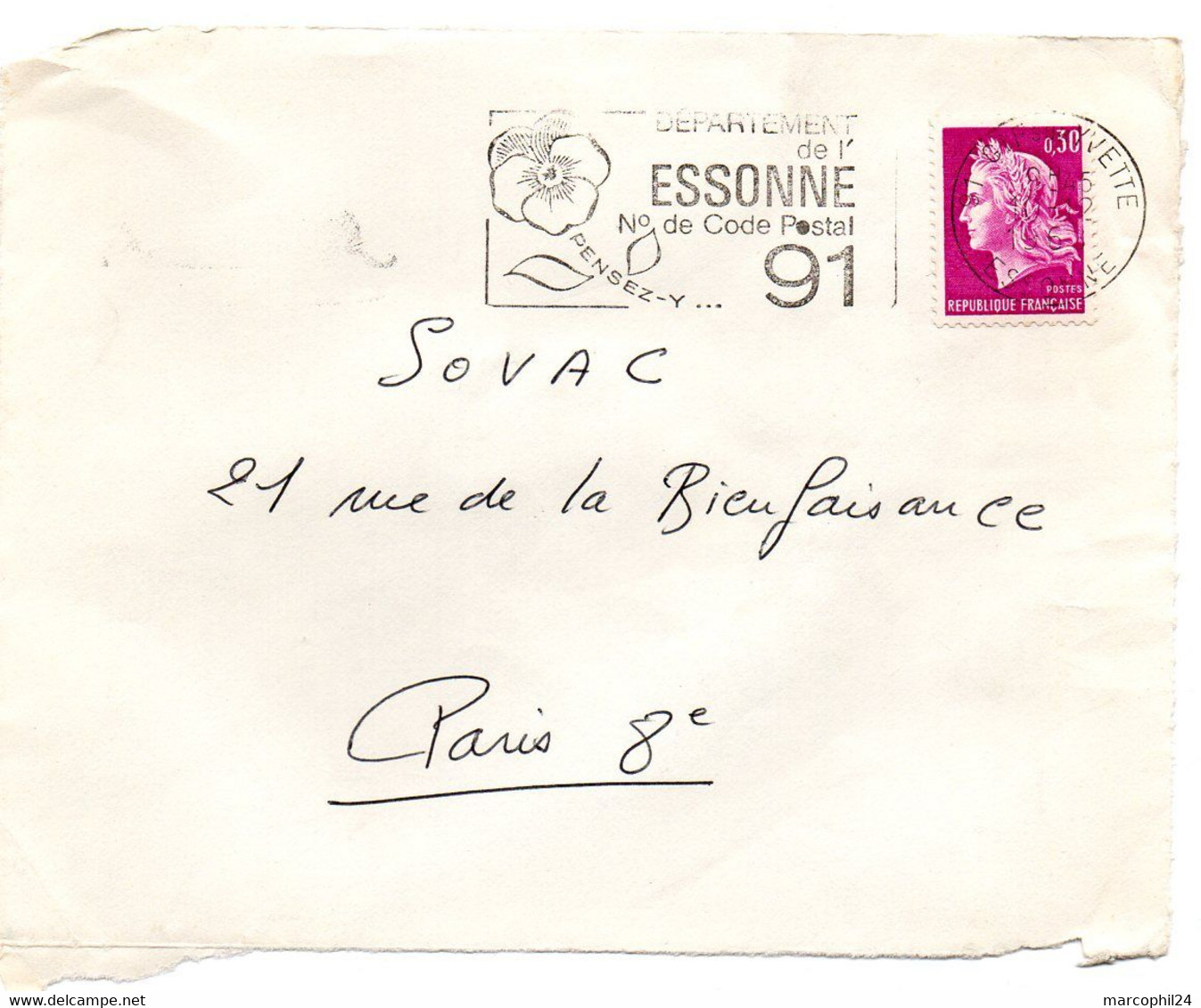 ESSONNE - Dépt N° 91 = GIF Sur YVETTE 196? = FLAMME Codée = SECAP  ' N° De CODE POSTAL / PENSEZ-Y ' - Code Postal