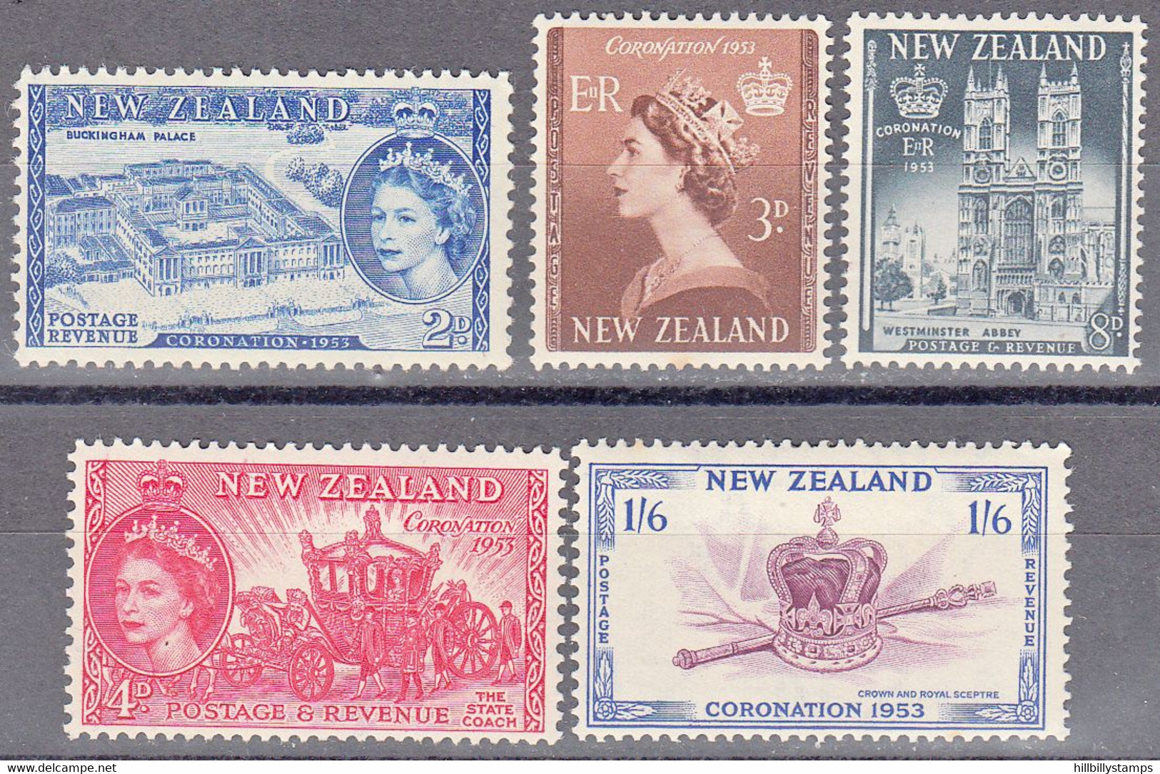 NEW ZEALAND  SCOTT NO.280-84   MNH  YEAR 1953 - Unused Stamps