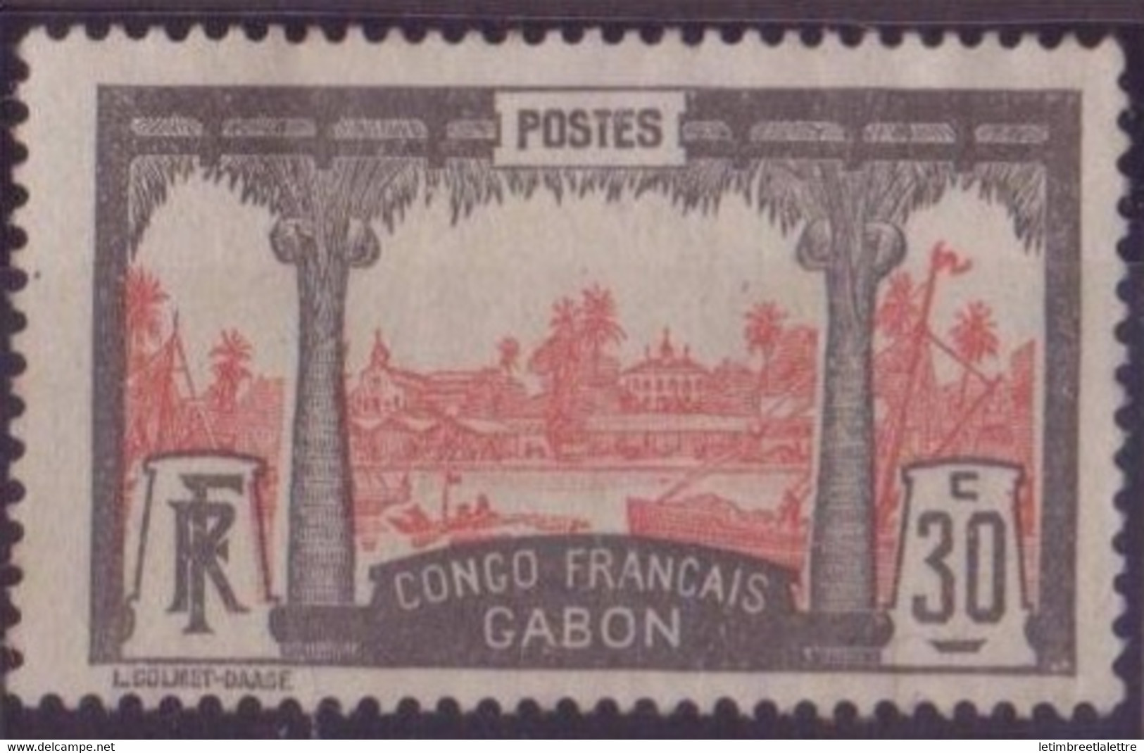 ⭐ Gabon - YT N° 40 * - Neuf Avec Charnière - 1910 ⭐ - Unused Stamps