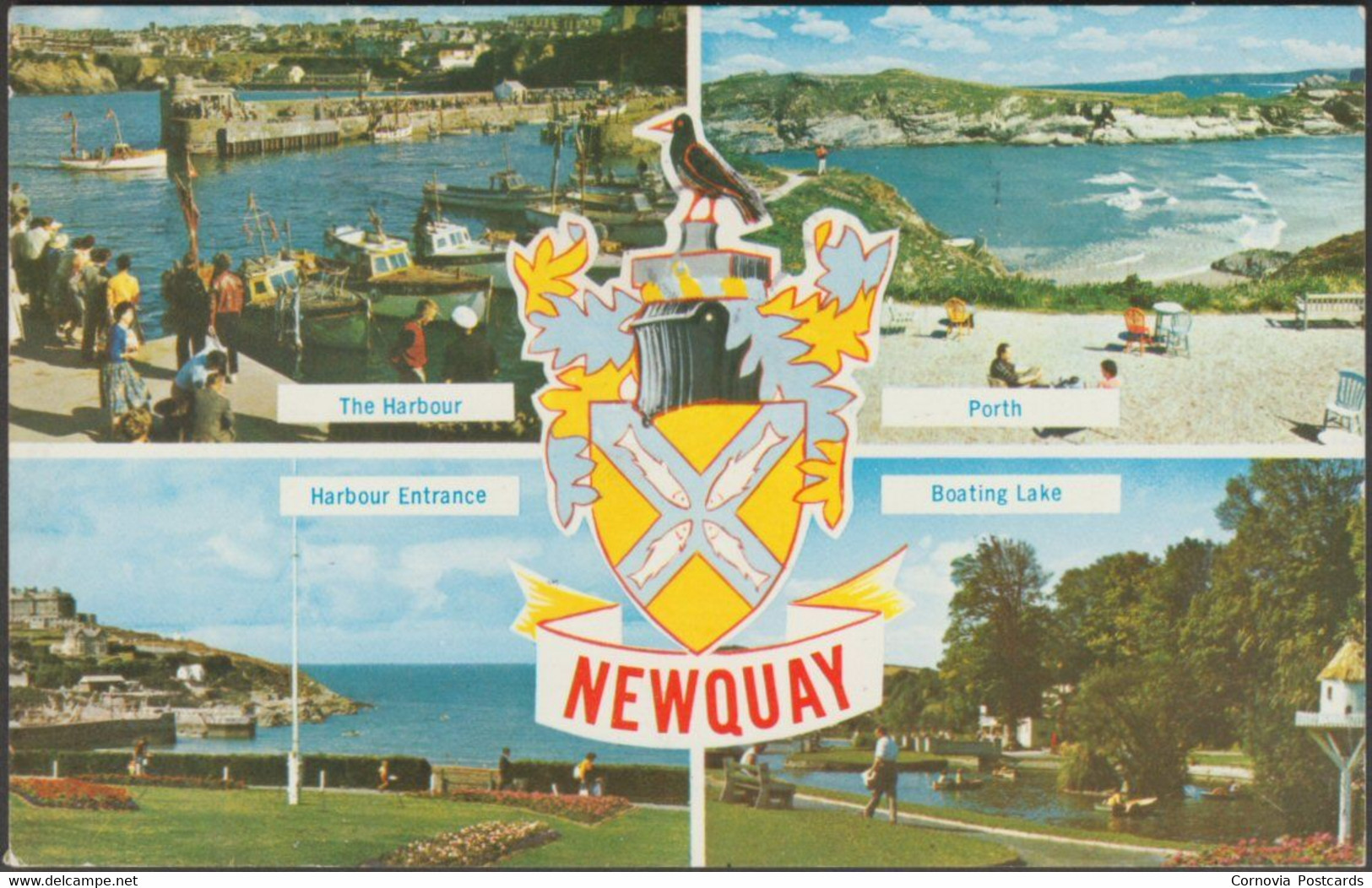 Multiview, Newquay, Cornwall, 1970 - Photographic Greeting Card Co Postcard - Newquay