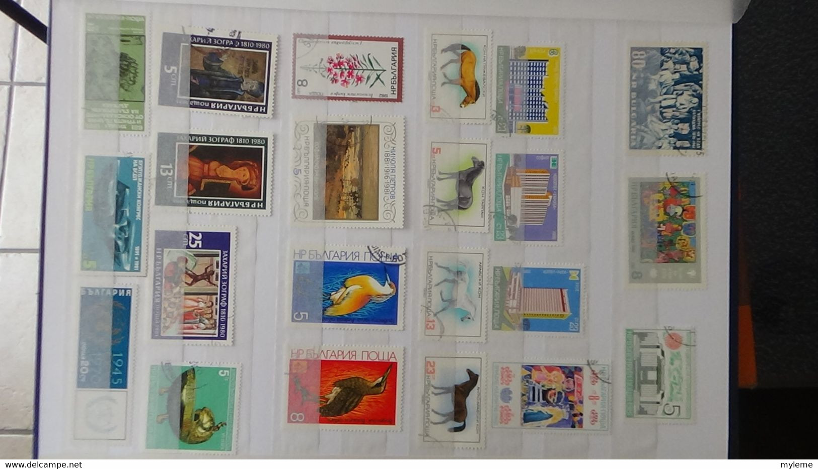 AC386 Collection de timbres majorité oblitérés de différents pays dont France carnet O Rolland ** sans agrafe centrale