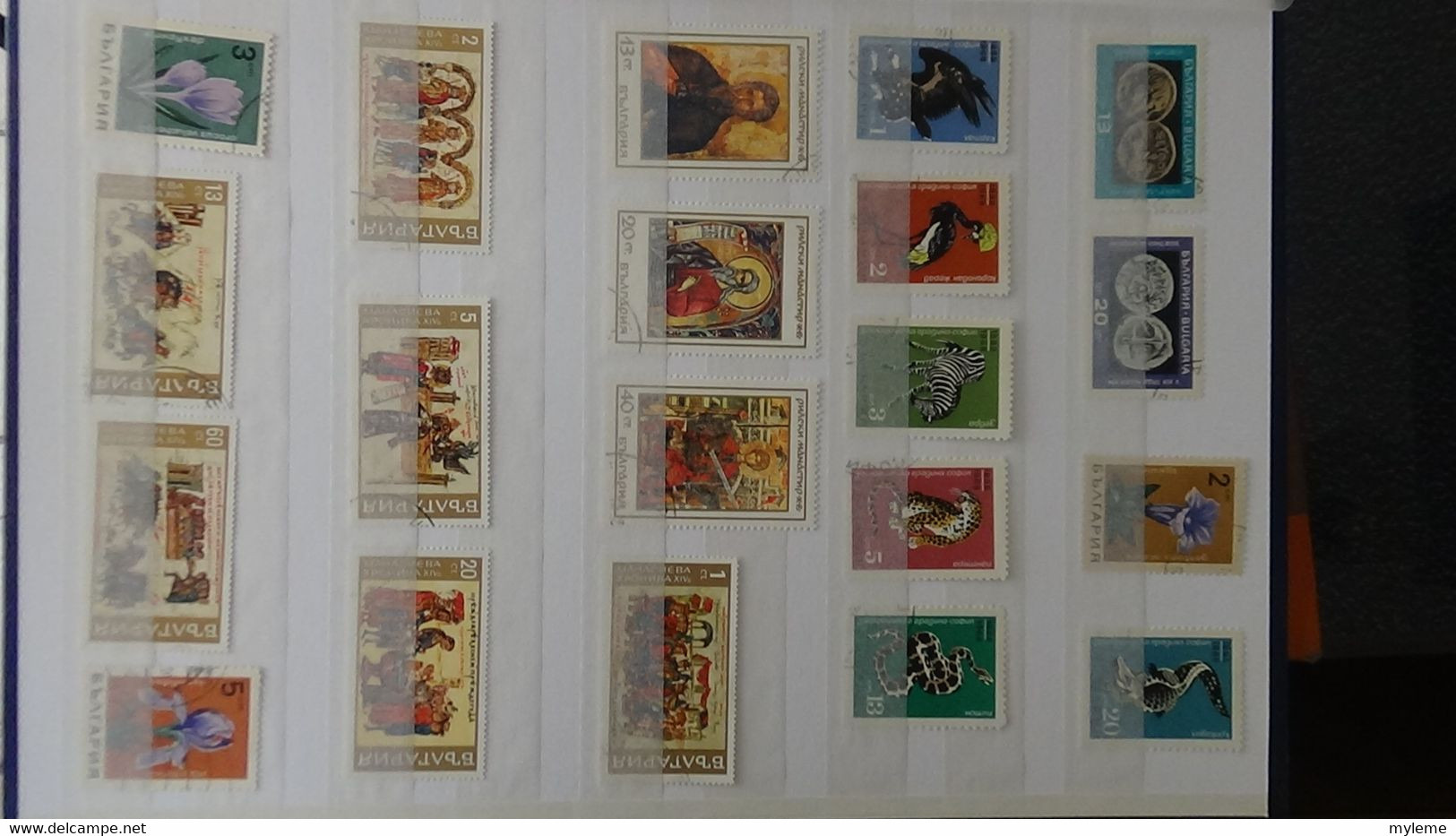 AC386 Collection de timbres majorité oblitérés de différents pays dont France carnet O Rolland ** sans agrafe centrale