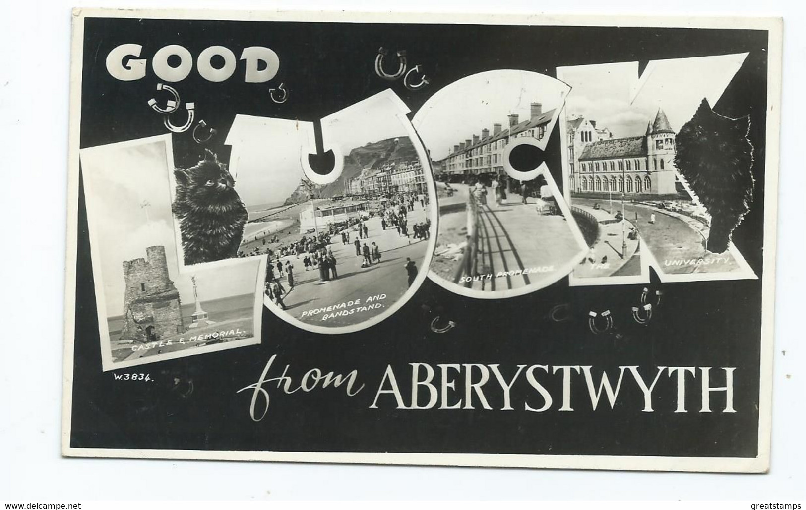 Wales   Postcard  Aberystwyth Rp Posted 1959 - Unknown County