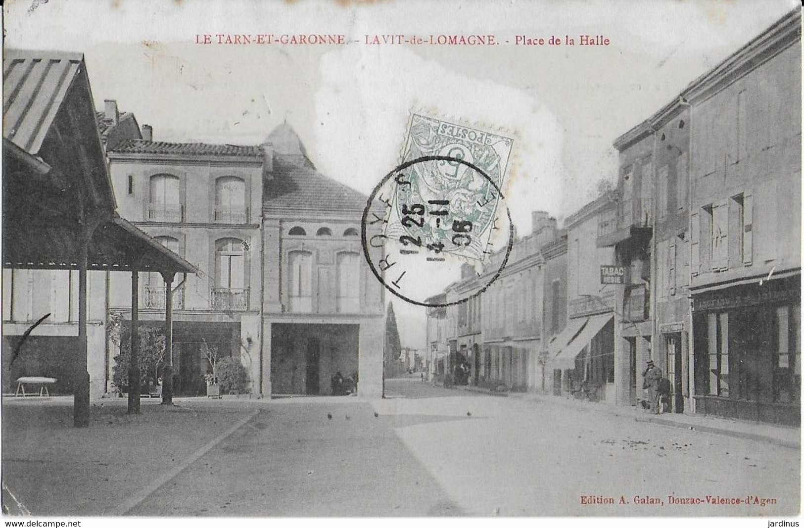 LAVIT DE LOMAGNE ( Le Tarn Et Garonne ) : Place Des Halles Et Ses Couverts ( 1908 ) - Lavit