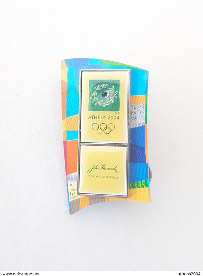 Athens 2004 Olympic Games, John Hancock Sponsor, Logo With Panorama Pin, L.E. 600 - Jeux Olympiques