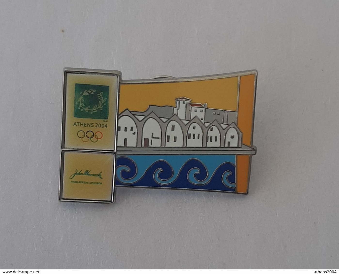 Athens 2004 Olympic Games, John Hancock Sponsor, Greek Island Pin - Jeux Olympiques