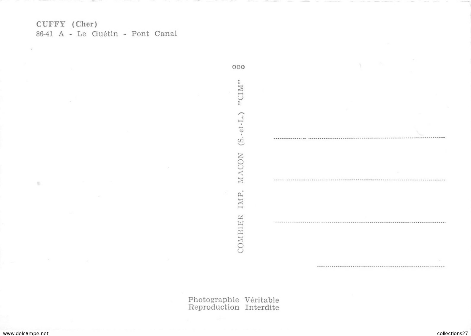 18-CUFFY- LE GUETIN, PONT CANAL - Otros & Sin Clasificación