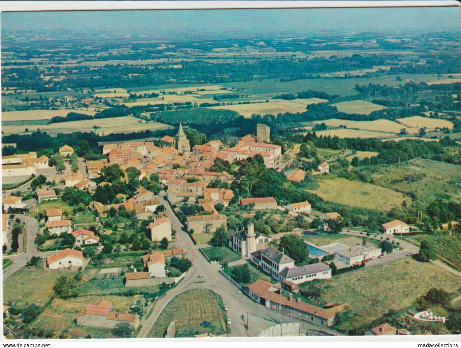 Castelnau Riviere Basse (65 - Hautes-Pyrénées) Vue Panoramique Aérienne - Castelnau Riviere Basse