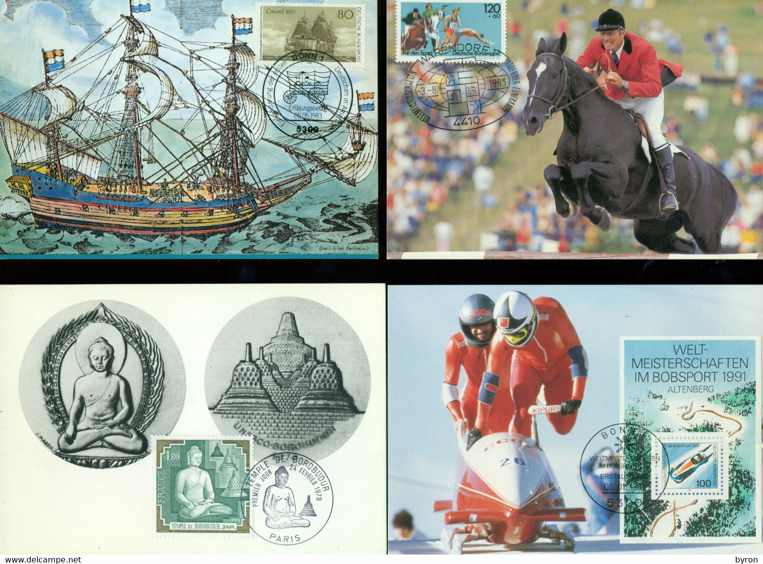 ΜAXIMAPHILY FRANCE CARTES MAXIMUM MAXI CARDS 16 DIFFERED ( COUNTRIES: FRANCE GERMANY BULGARIA LUXEMBURG)) - Collections, Lots & Séries