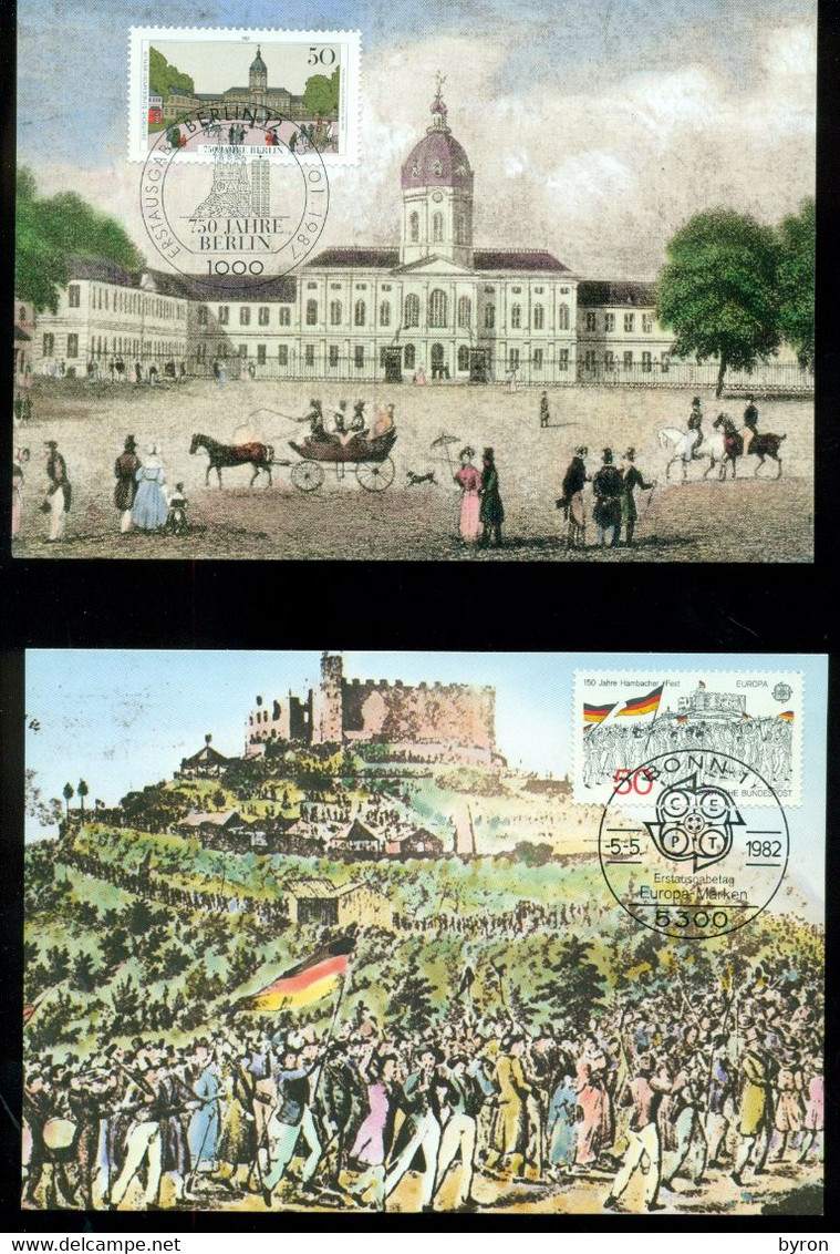 ΜAXIMAPHILY FRANCE CARTES MAXIMUM MAXI CARDS 16 DIFFERED ( COUNTRIES: FRANCE GERMANY BULGARIA LUXEMBURG))