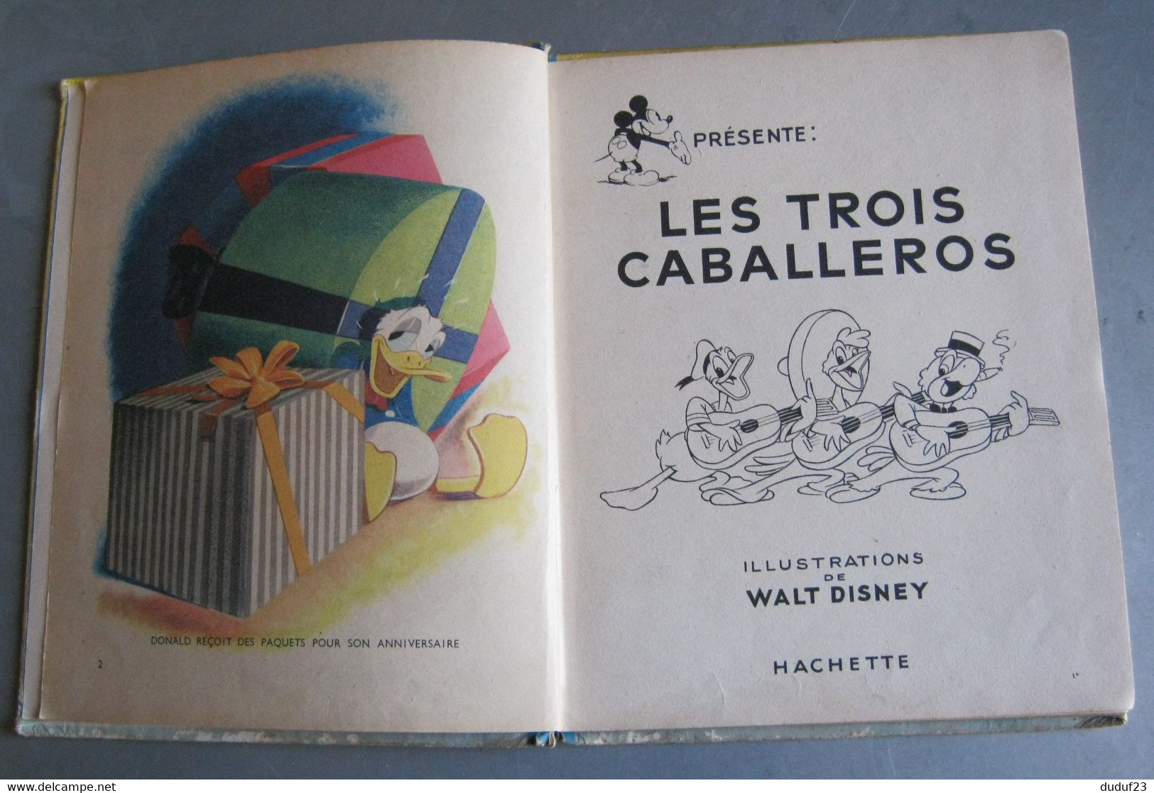 LES TROIS CABALLEROS HACHETTE 1949 ILLUSTRATIONS DE WALT DISNEY - Hachette