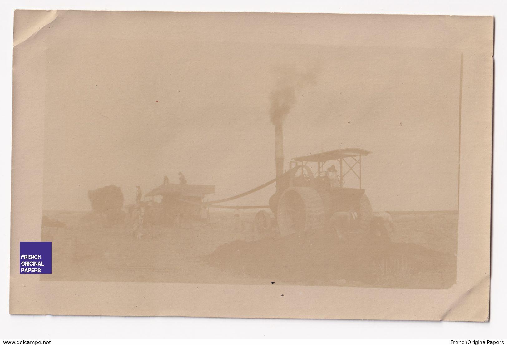 Campagne D'Orient 1917 Photo Battage à Vapeur En Thessalie Agriculture Greece Grèce WW1 Guerre 14-18 Armée A79-76 - Guerra, Militares